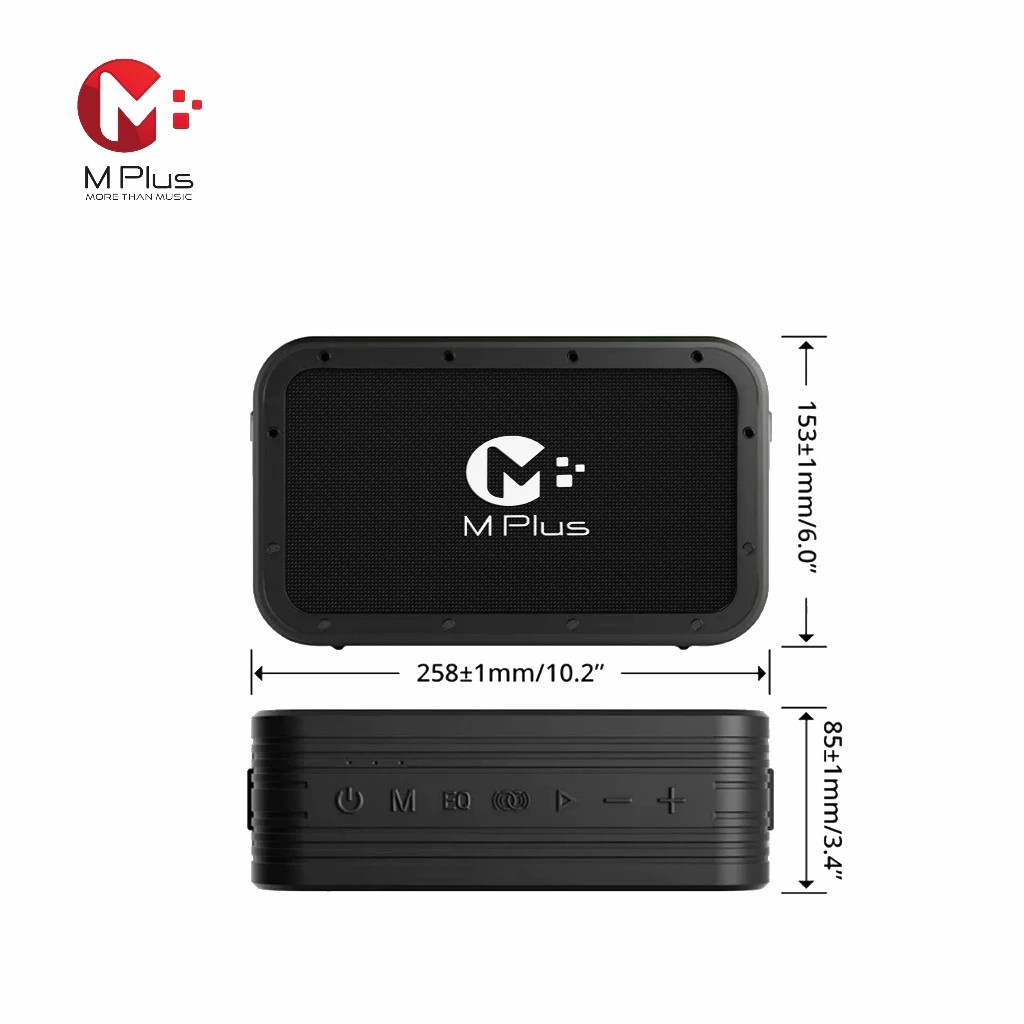 MPLUS ลำโพงบลูทูธ 120W รุ่น M1 PRO พลังเสียงใหญ่เกินตัว พร้อมสายสะพาย กันน้ำ IPX5 ประกันศูนย์ไทย 1ปี