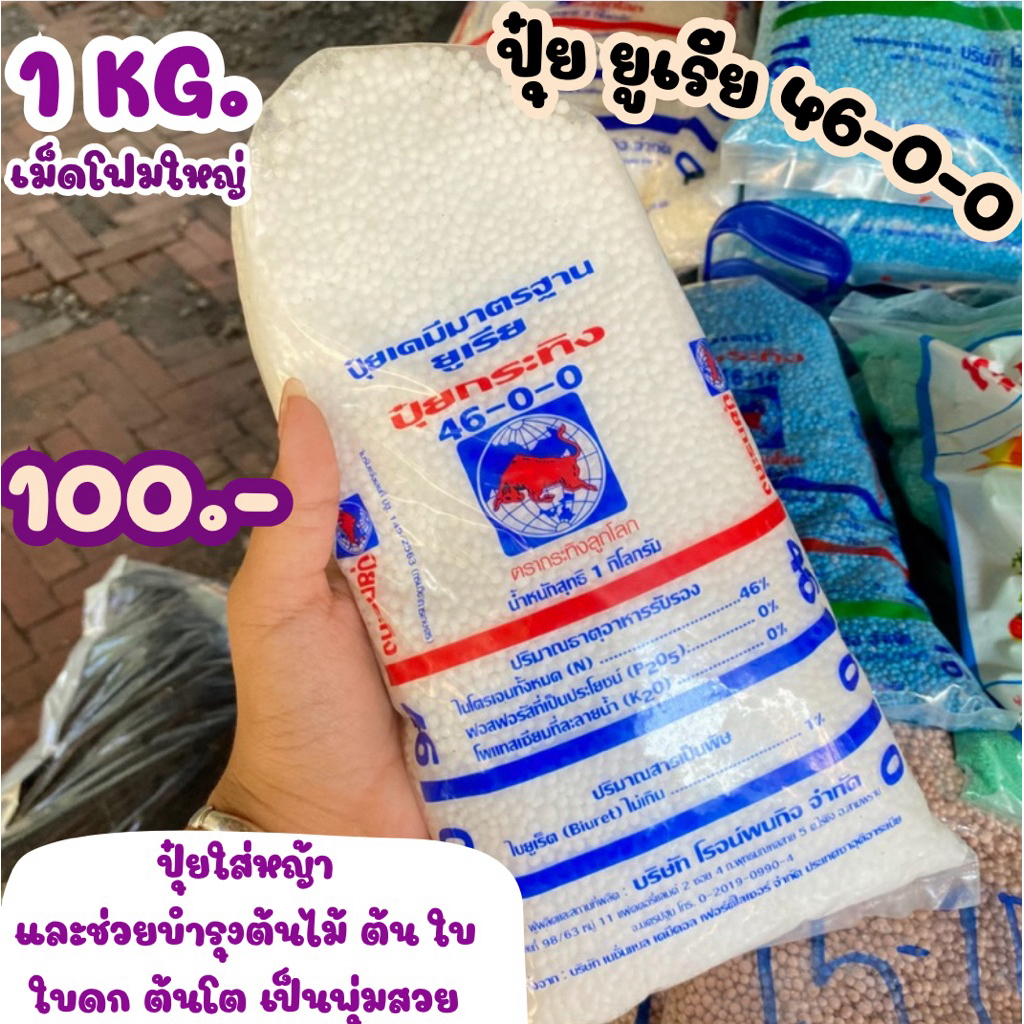 ยูเรียสูตร46-0-0 ปุ๋ยใส่หญ้า และผักสวนครัว