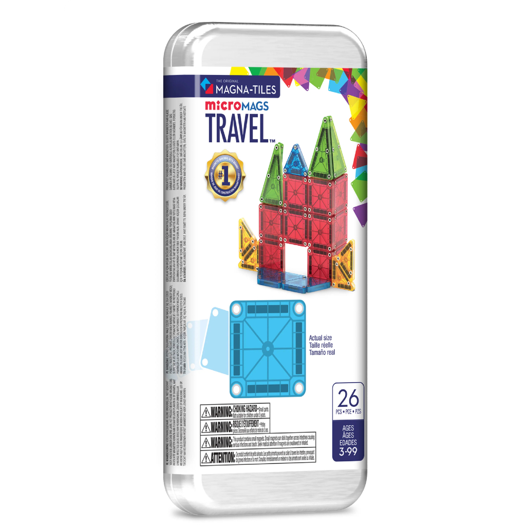 MAGNA-TILES microMAGS Travel 26 Piece Set