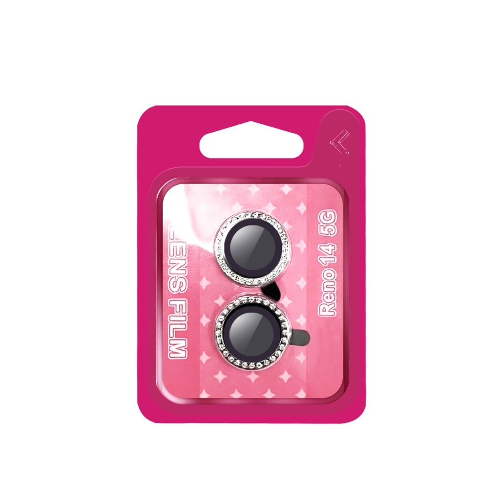 cxshop ฟิล์มเลนส์กล้องแบบใหม่ กล้องบล๊อกแบบเพชร (ได้เป็นชุดตามเลนส์กล้อง) ติดง่าย แค่วาง สำหรับ Oppo Reno14 5G Reno14Pro