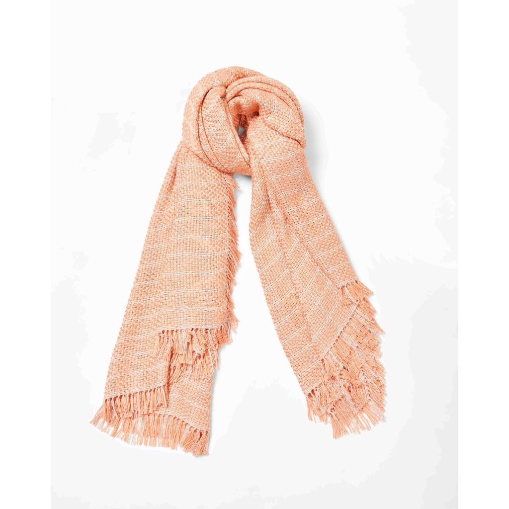 DoiTung ผ้าพันคอ Girl-bamboo (Salmon pink)