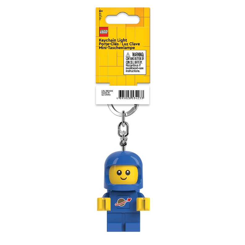 LEGO พวงกุญแจไฟฉาย เลโก้ คลาสสิก Space Baby Blue LED Keychain ลิขสิทธิ์แท้