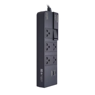 PANASONIC รางปลั๊กไฟ 5 ช่อง 1 สวิตช์ 1 USB 1 TYPE-C WCHG283527 สีดำ จัดส่งโดย HomePro