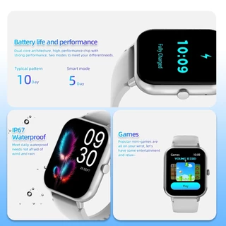 GOOJODOQ Fb033 นาฬิกาอัจฉริยะ กันน้ำ Ip68 โทรบลูทูธ อัตราการวิ่ง วอลล์เปเปอร์ที่กำหนดเอง Smart Watch