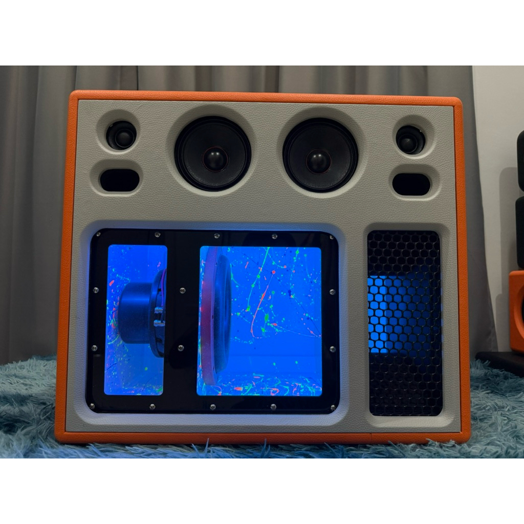 ลำโพงdiyแบนพาส1000watt ดอกซัพแม่เหล็กนีโอ8“ว๊อยคู่ กลาง4นิ้วตัวแรง แบตอึดๆ15000mah