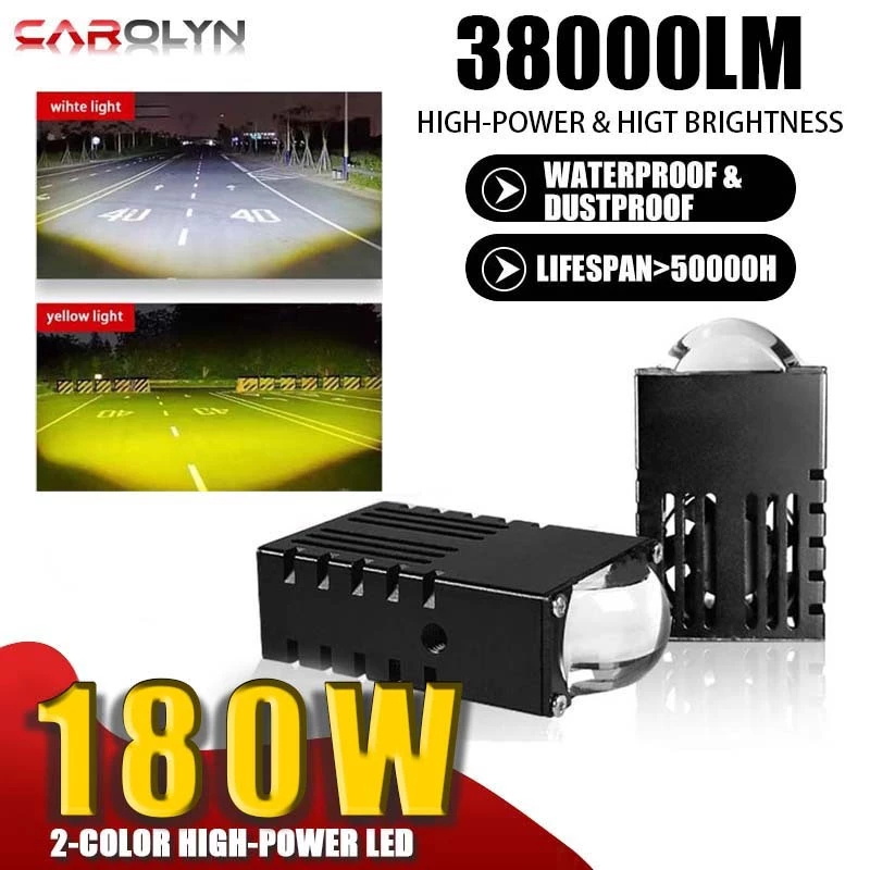 HL 2.5inch Led ไฟหน้ากันชนหน้าไฟตัดหมอกทํางานไฟขับรถรถจักรยานยนต์เสริมแสง Combo Light 6000k 3000k