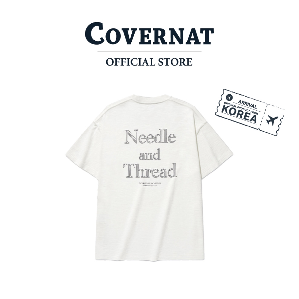 COVERNAT เสื้อยืด รุ่น Needle And Thread T-Shirt White (70142SDNSSU_U5WTXX)