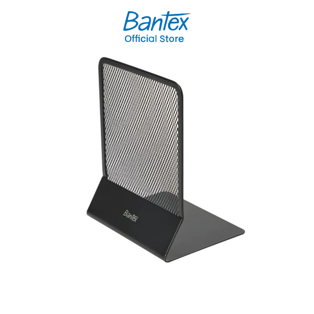Bantex ฉากกั้นหนังสือ ฉากวางหนังสือเหล็กทรงL 1 คู่ 2 ชิ้น คุณภาพดี วางหนังสือ แบบตั้ง Bookend