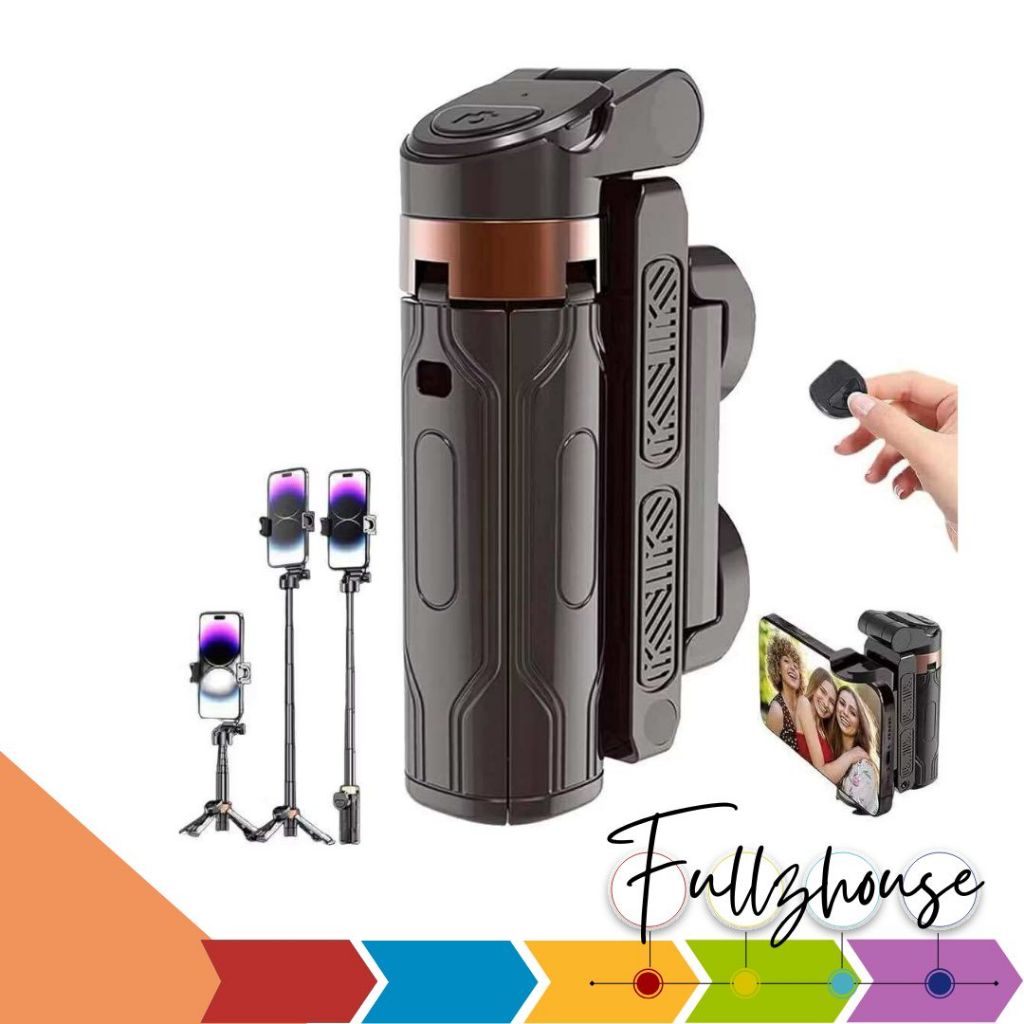 จัดส่งด่วน JC25 ไม้เซลฟี่ขนาดเล็กแบบพกพา 360° Rotation Mini Selfie Stick Travel พร้อมรีโมทบลูทูธ