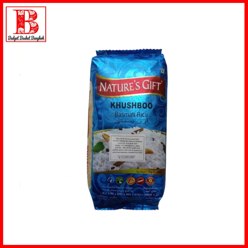 Nature's Gift Khushboo Basmati Rice ข้าวบาสมาติ 1KG.

<p>“><center></p>
<h4></h4>
<p><p><font color=