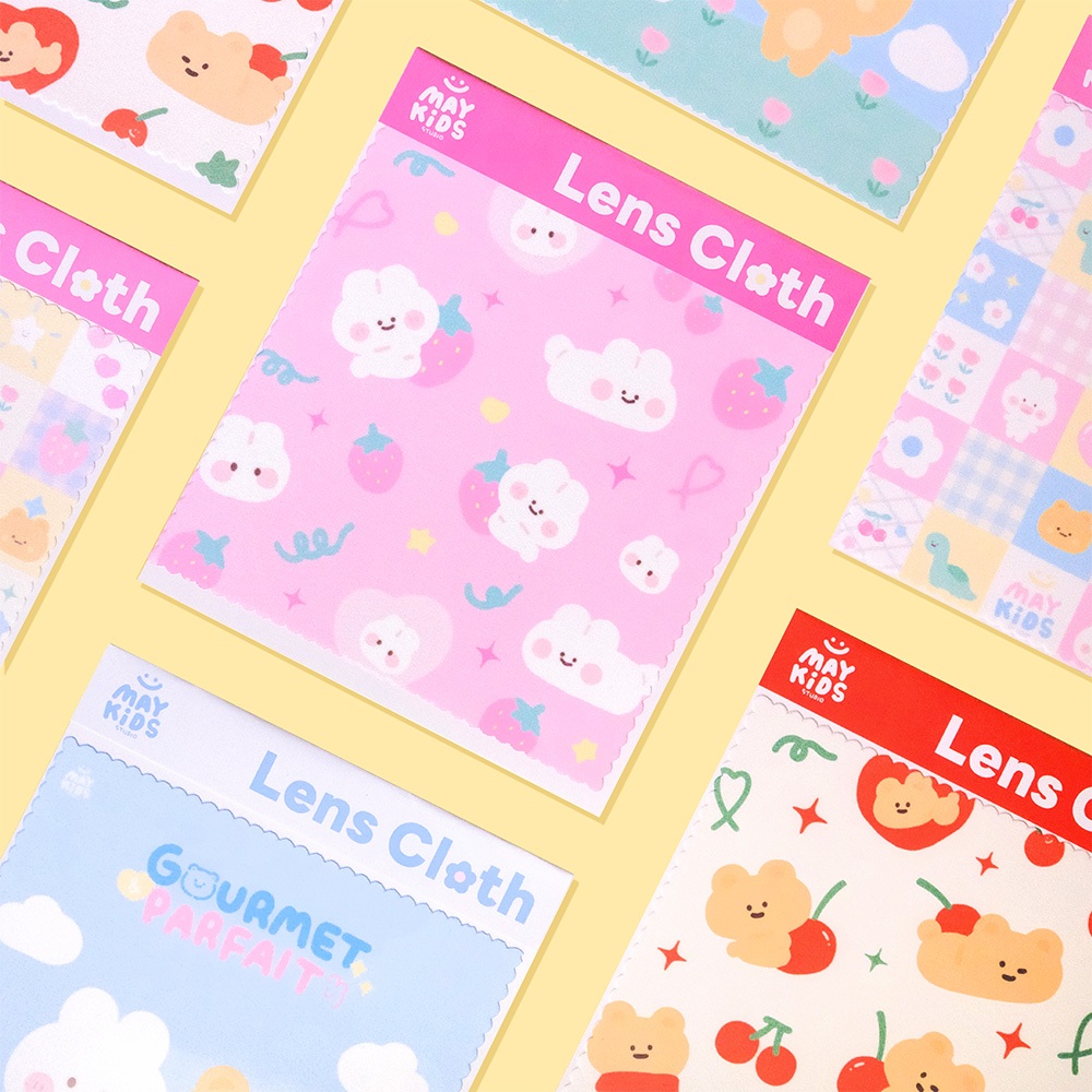 Maykids - ผ้าเช็ดแว่น ผ้าเช็ดเลนส์อเนกประสงค์ พิมพ์ลายสุดน่ารัก
