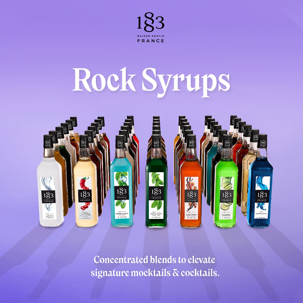 1883 ร็อคไซรัป 19 รสชาติ สำหรับทุกเมนูบาร์ คาเฟ่ ค็อกเทล ม็อกเทล 1000 มล.(1L.)