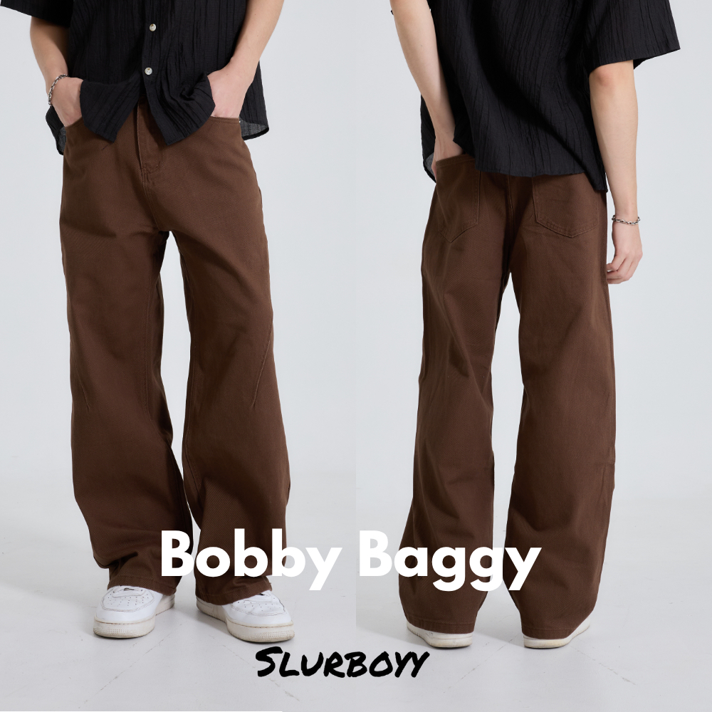 (ส่งด่วน กทม 4 ชม.) SLURBOYY Bobby Baggy Jeans กางเกงยีนส์รุ่นบ็อบบี้ ผู้ชาย ทรงขากระบอกใหญ่ (P0045)