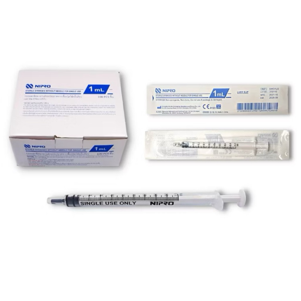 🔥กระบอกฉีดยา นิโปร ไซริงค์พลาสติก นิโปร Syringe Nipro ไซริงค์ขนาด 1 3 5 10 20 50 ml ยกกล่องทุกขนาด🔥