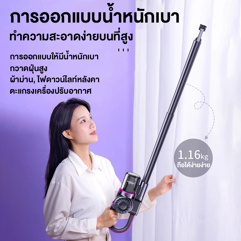 DLT- afel เครื่องดูดฝุ่น 7in1 การฆ่าเชื้อสองครั้งและการกำจัดไร เครื่องดูดฝุ่นไร้สาย Vacuum Cleaner รับประกันตลอดชีวิต - รูปที่ 4