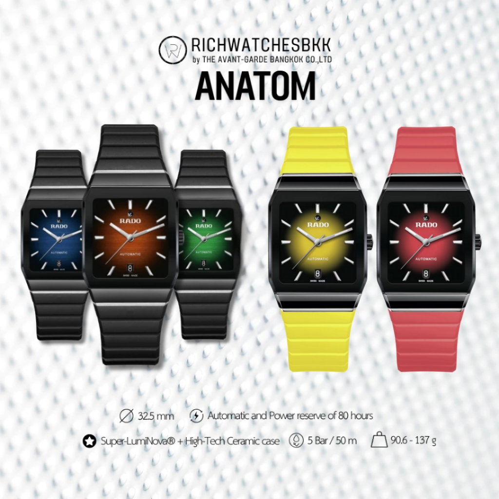 นาฬิกา ราโด Rado Anatom Automatic R10202209 High-tech Ceramic
