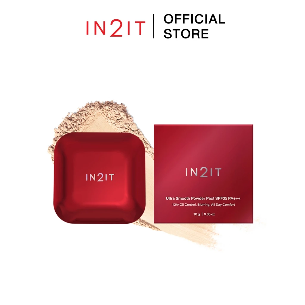 (ส่งด่วน) IN2IT Ultra Smooth Powder Pact SPF35 PA+++ แป้งผสมรองพื้น เบลอผิว คุมมัน [USP]
