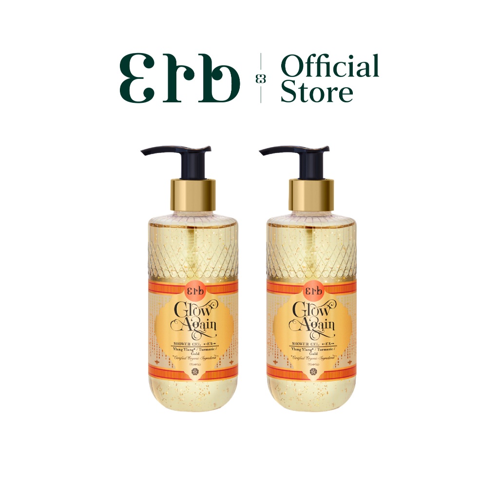 [แพ็คคู่สุดคุ้ม] Erb Double Glow Again Shower Gel EX 230 ml (2pcs)
