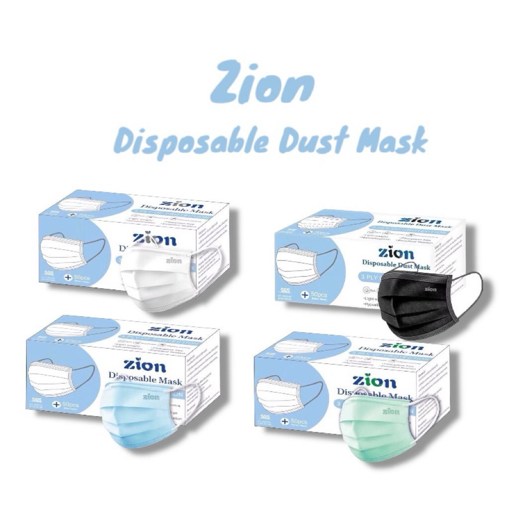 แมส Zion Mask แมสหนา 3 ชั้น 1 กล่อง มี 50 ชิ้น