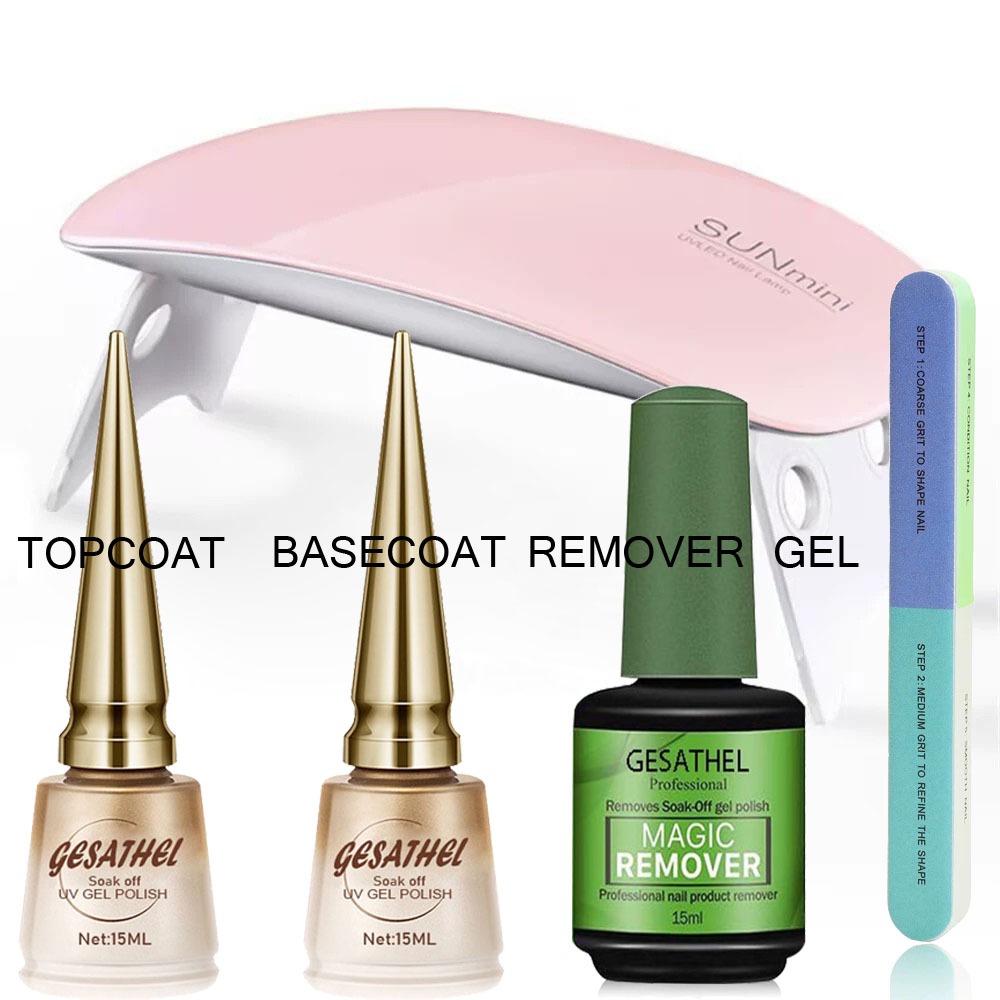 GESATHEL เครื่องอบเล็บเจล LED Lamp เครื่องอบเล็บ น้ำหนักเบา พกพาสะดวก ทนทาน topcoat basecoat