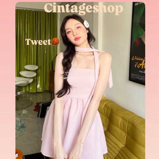 Cintageshop พร้อมส่ง🎀เกาะอก+สายคล้อง🧶🪡