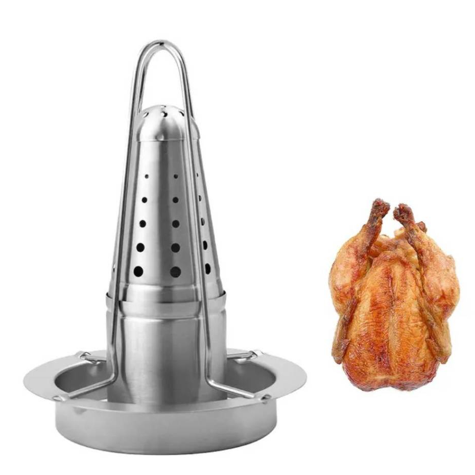 ขาตั้งย่างไก่ สแตนเลส ZB-1117 ที่เสียบทำไก่อบ แนวตั้งไก่ย่าง อุปกรณ์เสริมครัวแบบพกพา