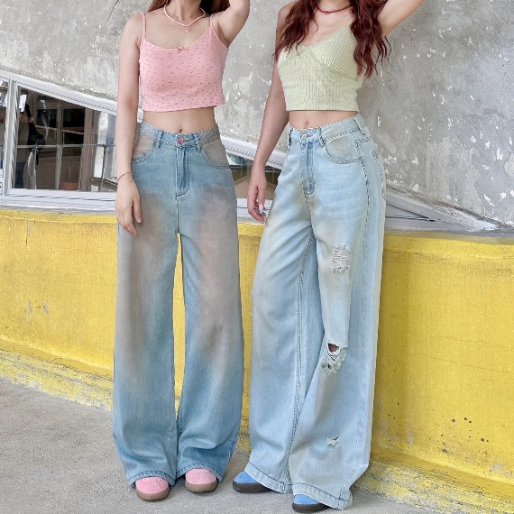 SEPTEMBER ME – Pinky Jeans กางเกงยีนส์ทรงกระบอกกลาง ราคา ถูกที่สุด โปรบีเคเค แกลเลอรีภาพที่ 2