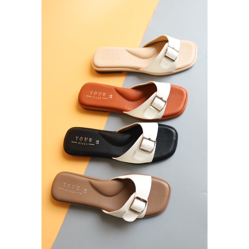 YOURSHOES D6 / รองเท้าแตะสุขภาพ รองเท้าแตะหนังนิ่ม รองเท้าแตะเข็มขัด