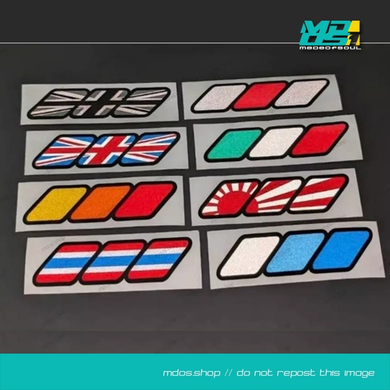 สติกเกอร์ แถบสีสะท้อนแสง สติกเกอร์ธง  สติกเกอร์ตกแต่งทุกรุ่น สติกเกอร์ติดรถยนต์ สติกเกอร์ติดมอเตอร์ไซค์