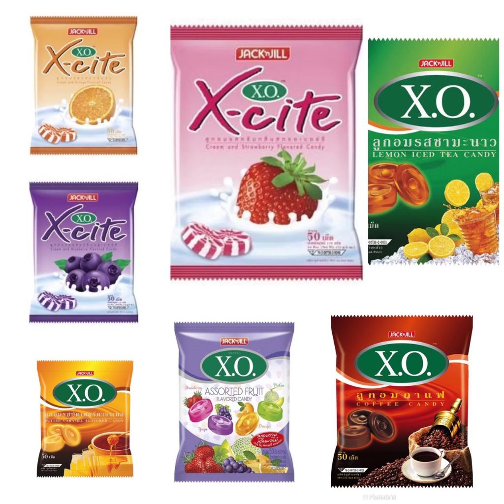 xo ลูกอมxoxo เอ็กซ์โอ ลูกอม หลากรส ถุง 50 เม็ด  มีให้เลือก 7รสชาติ