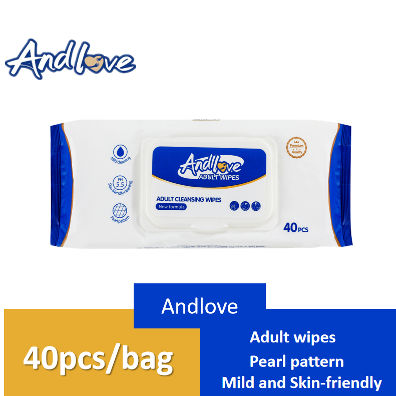 【ขายส่ง！！！】ANDLOVE Wipes เซอร์เทนตี้ไวพ์ ผ้าเช็ดทำความสะอาดผิวสำหรับผู้ใหญ่ (40 แผ่น x 1 แพ็ค)