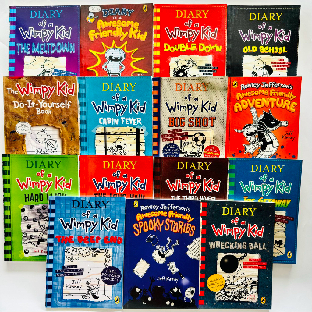 Diary of a Wimpy Kid Series and Rowley Jefferson Books – 15 Books Collection by Jeff Kinney