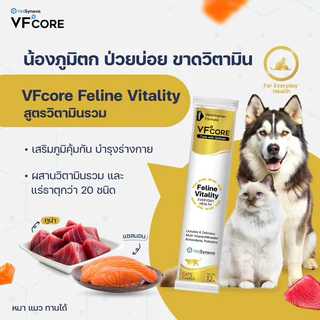 VF core ขนมแมวเลีย เสริมภูมิคุ้มกัน , RB-Tuna With Salmon อาหารเสริมบำรุงเลือด 1 ซอง (12g.)