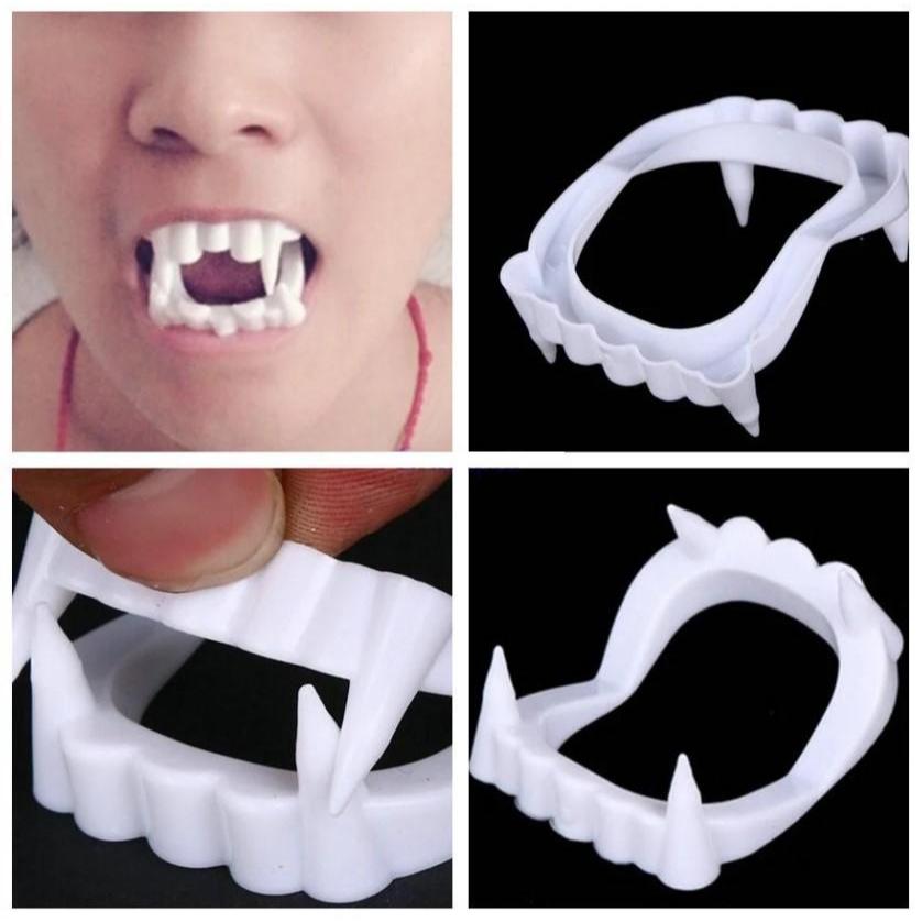 ฟันแวมไพร์ แฟนซี ฟันปลอมฮาโลวีน พรอพฮาโลวีน แวมไพร์ Halloween Plastic Vampire Fancy Teeth Prop