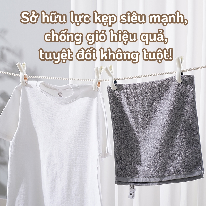 (แพ็ค 2 ชิ้น) คลิปหนีบผ้ากันลมไซส์ใหญ่ สำหรับผ้านวม ผ้าห่ม และเสื้อผ้า - รูปที่ 2