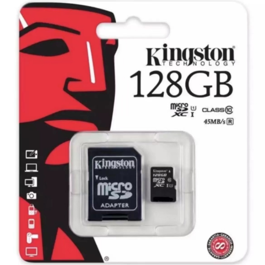 ลดล้างสต๊อก พร้อมส่ง Kingston Memory Card Micro SD SDHC 128 GB Class 10 คิงส์ตัน เมมโมรี่การ์ด 128 GB