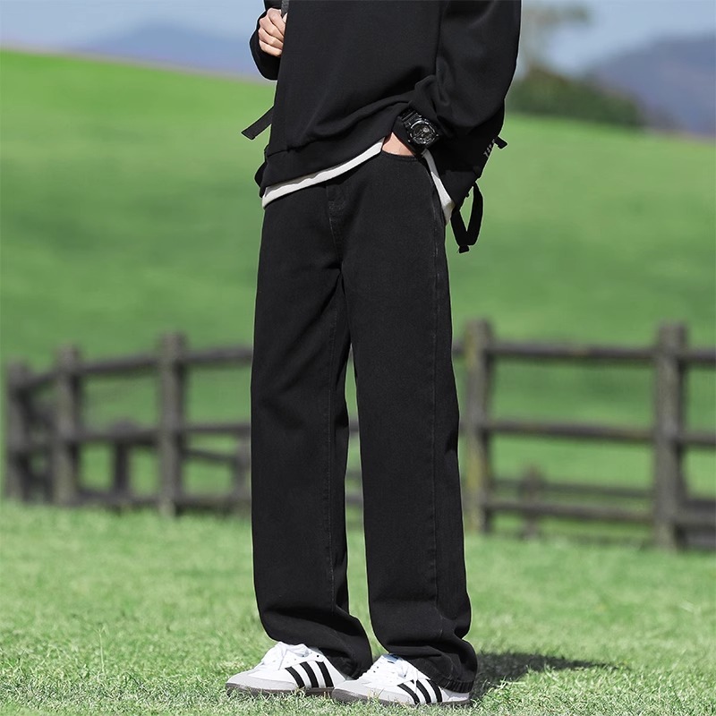 👖Jeans👖กางเกงยีนส์ผู้ชาย baggy jeans ชาย ยีนส์ ตรง ทรงหลวม เนื้อผ้ายีนส์ล้างน้ำ มีหลายสี  สไตล์เกาหลี - รูปที่ 6