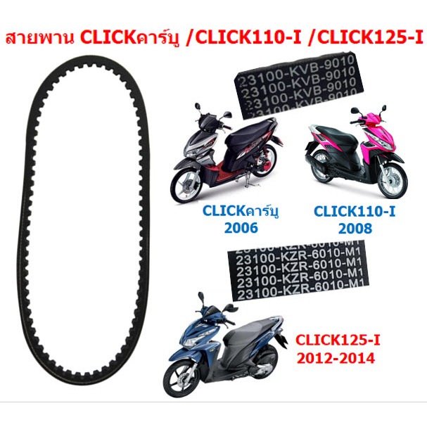 สายพาน CLICKคาร์บู / CLICK110-I / CLICK125-I 2012-2014 [ไม่ใช่LED] สายพานคลิกเก่า สายพานคลิก125ไอ