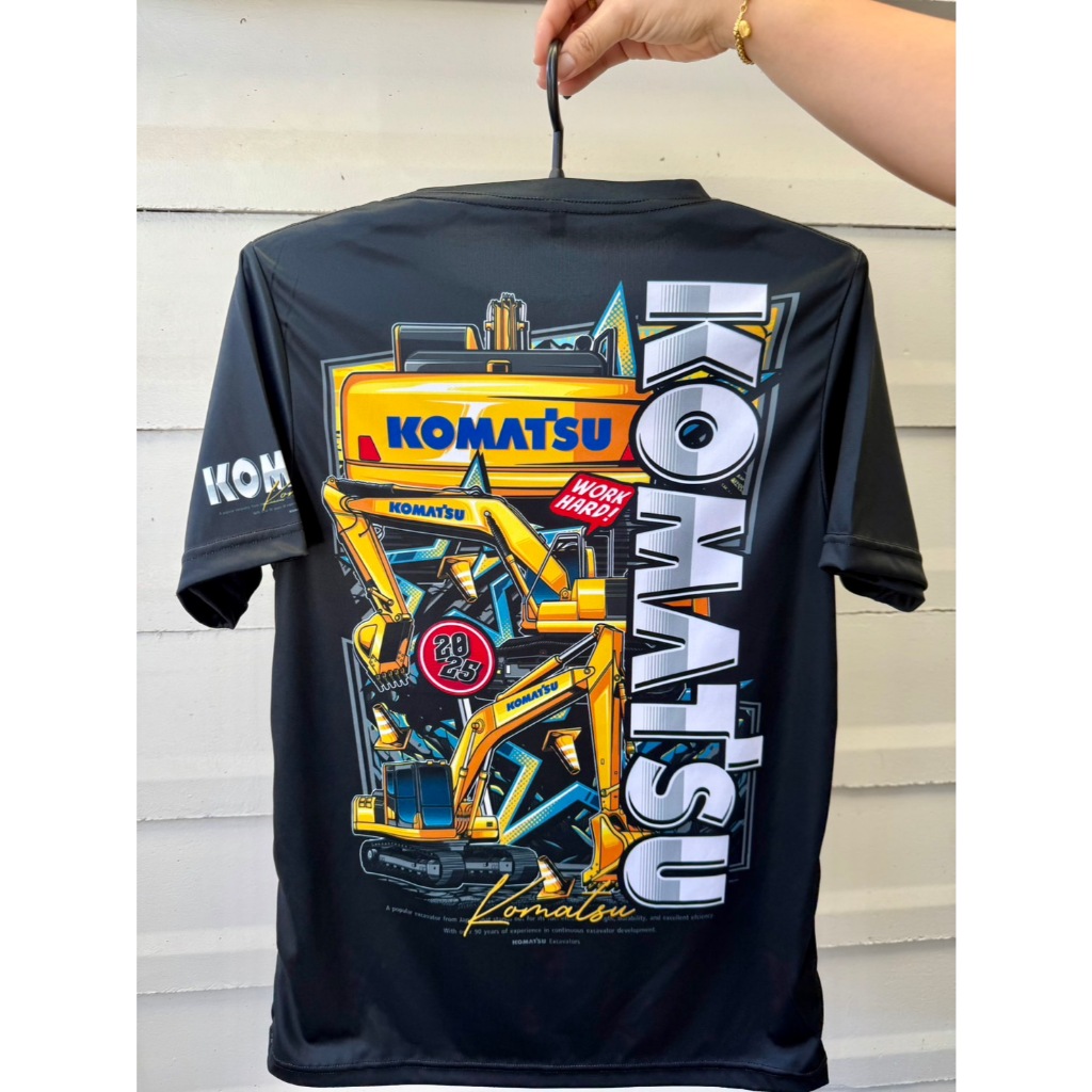 เสื้อผ้ามัน komatsu คอกลม