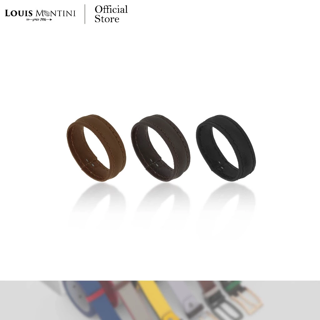 [ส่งด่วนฟรี] Louis Montini (Belt Accessories) หูเข็มขัดหนังแท้ หนังเรียบรูขน ขนาด 1.3 นิ้ว BELTA002
