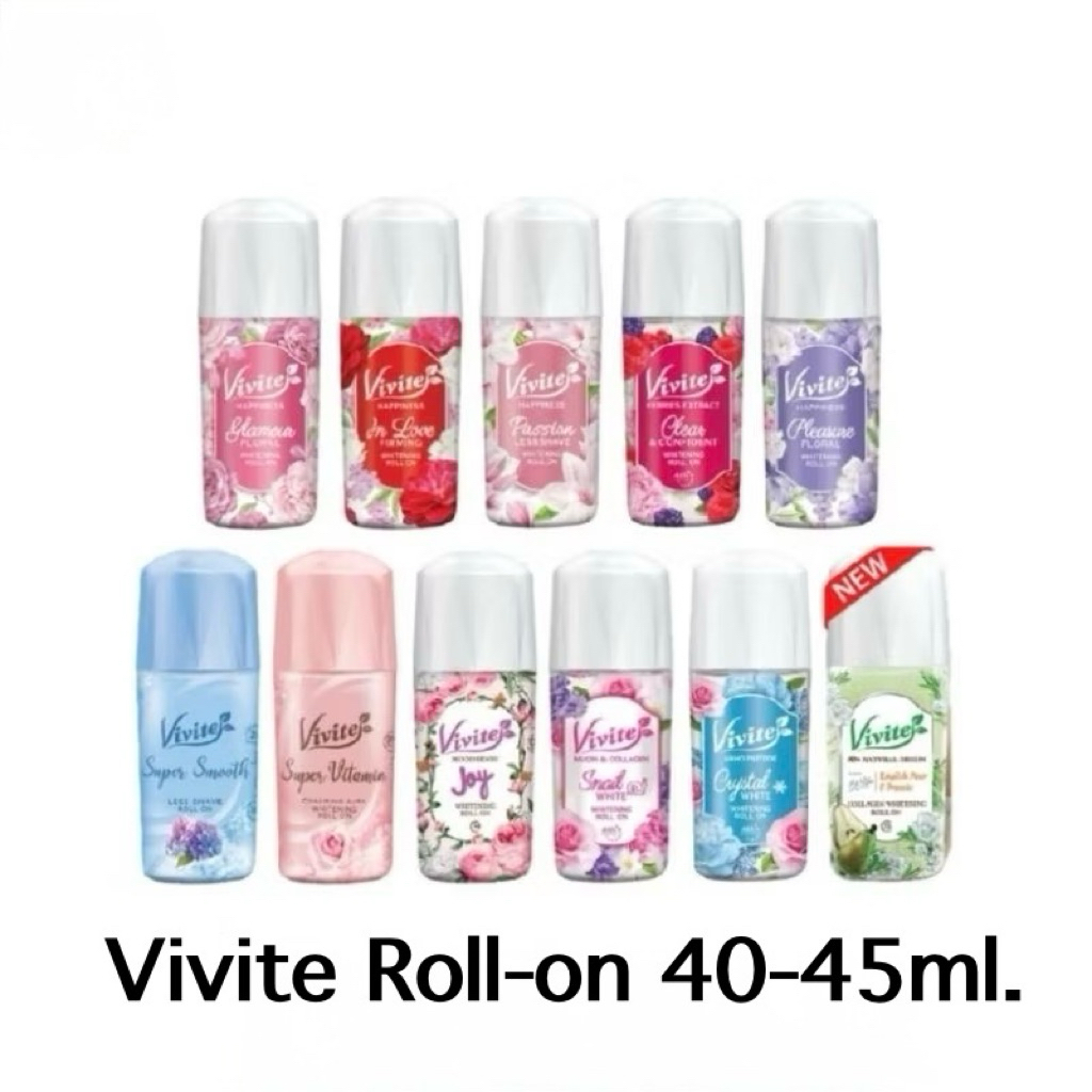 Vivite  Roll-On วีไวต์ ไวเทนนิ่ง โรลออน ระงับกลิ่นกาย ขนาด 40-45ml.