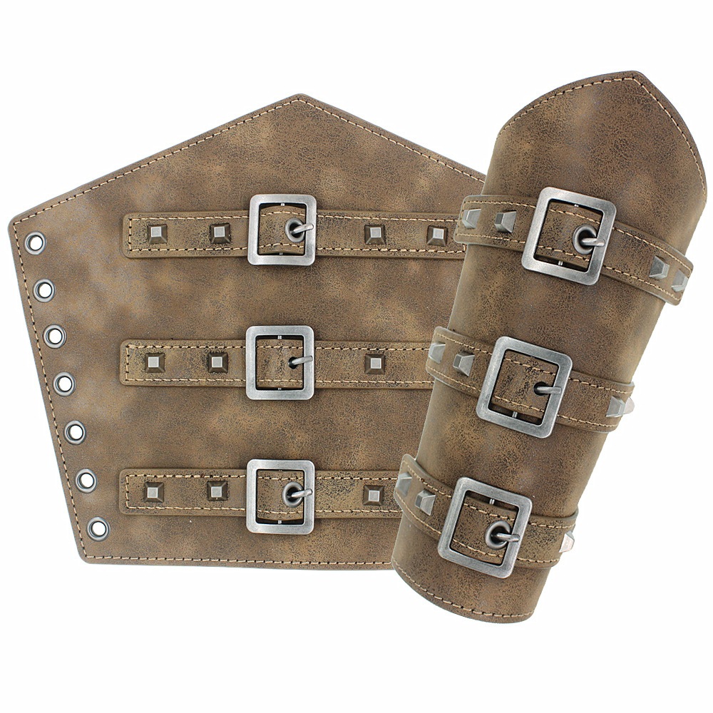 ✨พร้อมส่งด่วน ✨ปลอกแขนหนัง ปลอกแขนคอสเพย์ ข้อมือแฟชั่น สายรัดข้อมือหนัง อุปกรณ์คอสเพย์ พร็อพถ่ายภาพ - รูปที่ 2