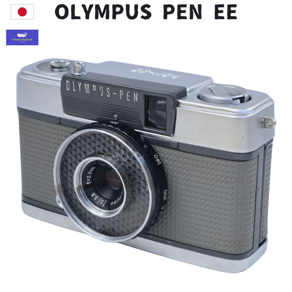 OLYMPUS PEN EE with 28mm F/3.5 lens Half-size Compact Film Camera Battery-free From Japan