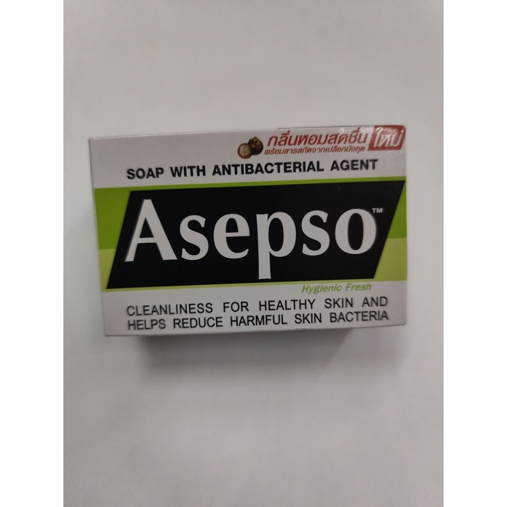 สบู่ Asepsoสีเขียวสูตรไฮจินิกเฟรชชุด2ก้อน