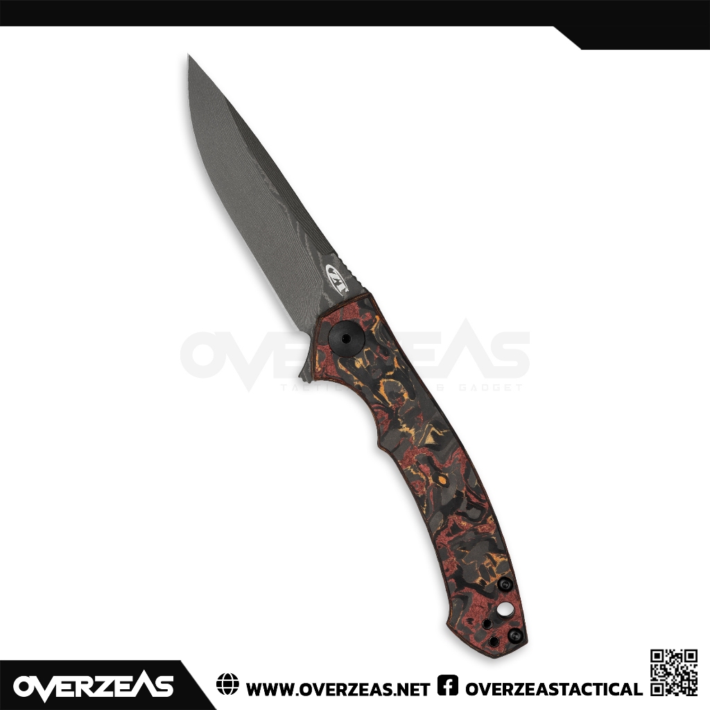 มีดพับ Zero Tolerance Sinkevich Frame Lock Knife Red/Orange Multi Marbled FatCarbon (Vegus Force Dam
