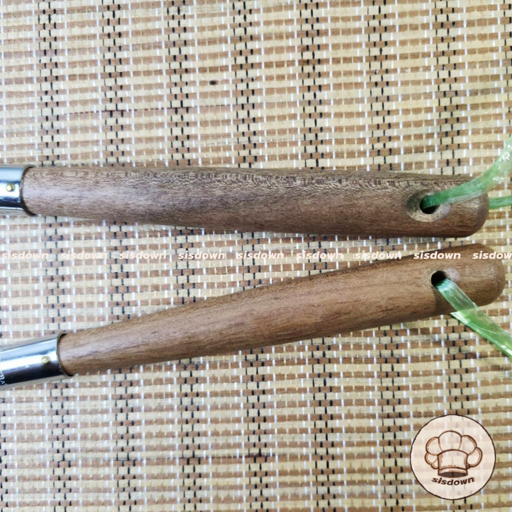 ใหม่!! ตะหลิวสแตนเลส 4,5,6,7 นิ้ว Twin Ray ตะหลิว สเตนเลส ด้ามไม้ มีให้เลือก 4 ขนาด - รูปที่ 2