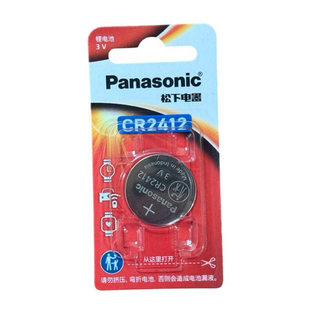 Panasonic CR2412 Lithium 3V HK แพค1ก้อน ส่งด่วนรับสินค้าในวันในเขต กทม*