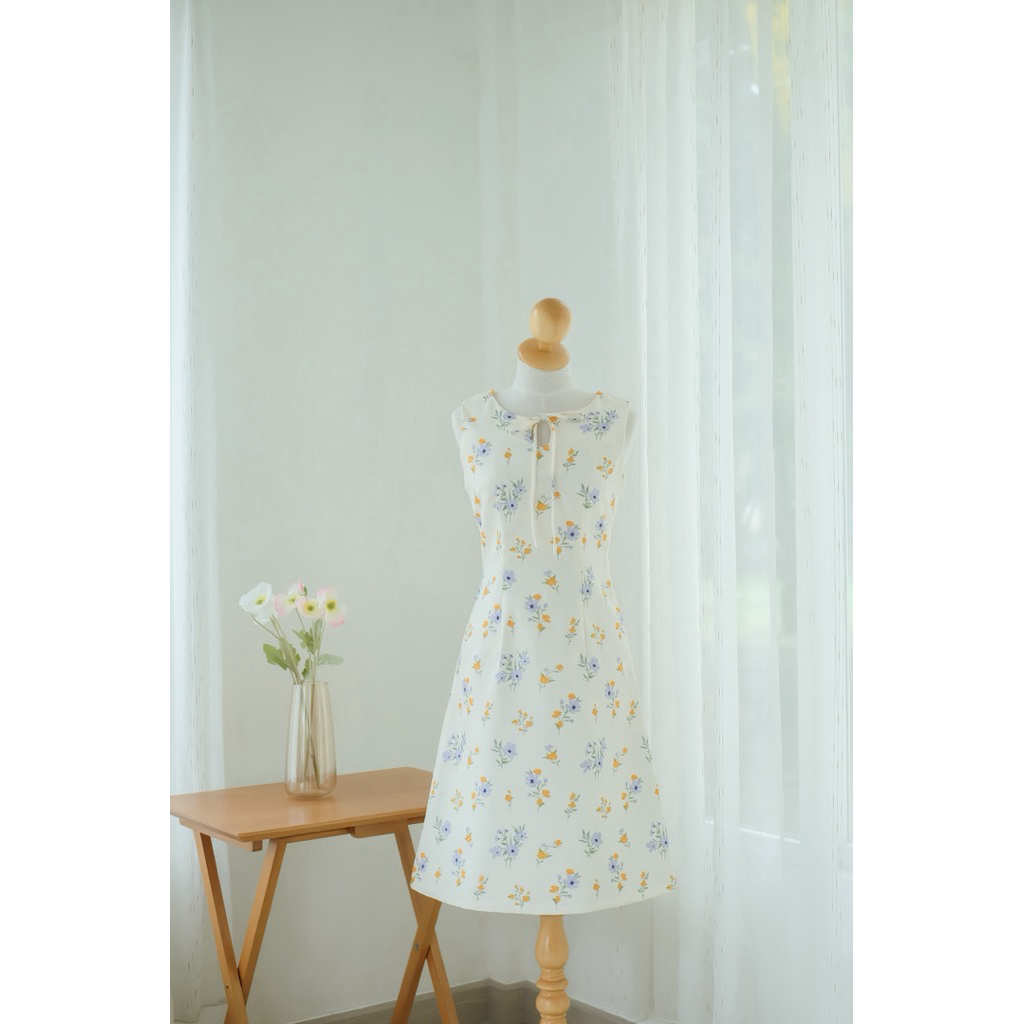 🫧💜New เดรสคอกลมทรงเอเข้ารูป คอหยดน้ำ**ผ้าซาตินซาร่า**ไซส์รูปที่2 - รูปที่ 2