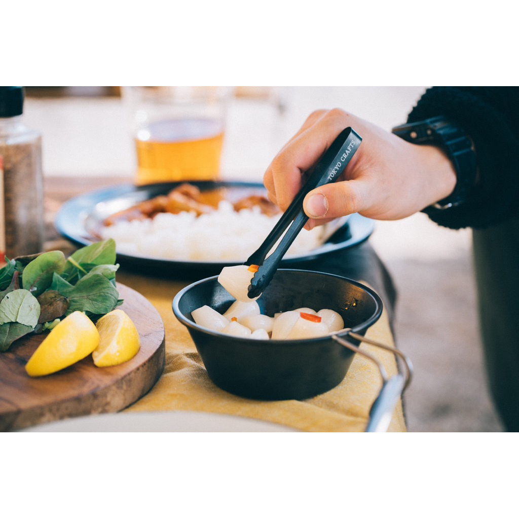 ‼️พร้อมส่ง‼️Tokyo Craft ที่คีบอาหารขนาดเล็ก สำหรับพกพา Cooking Camping Mini tongs Silver/Black