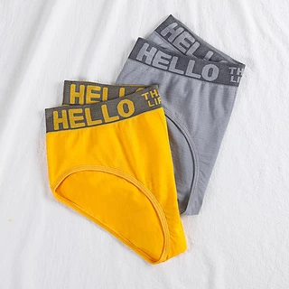MW193 กางเกงในชาย ขาเว้า HELLO เนื้อผ้านิ่มบางเบา